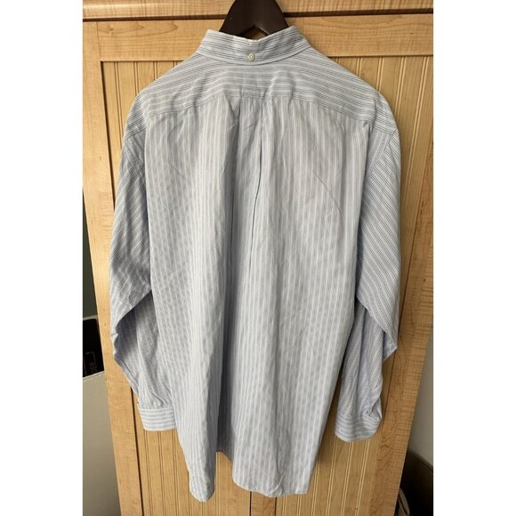 Ralph Lauren McMeel Shirt Mens Size XL Blue Striped Long Sleeve Button Up Cotton - Picture 4 of 8